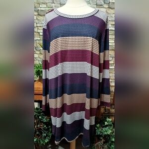 NANU Striped Colorblock Long‎ Sleeved Dress/Tunic